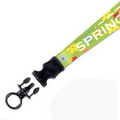 3/4" Color Match Lanyard w/ Detachable O-Ring (Full Color Imprint)